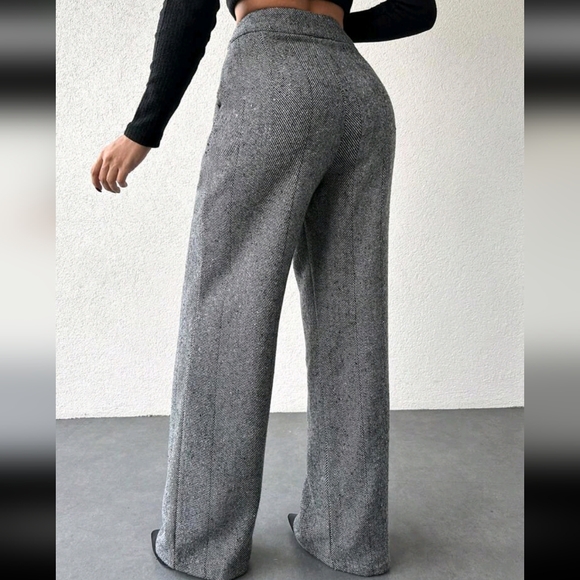 Women's Herringbone Suit Pants - Picture 2 of 4